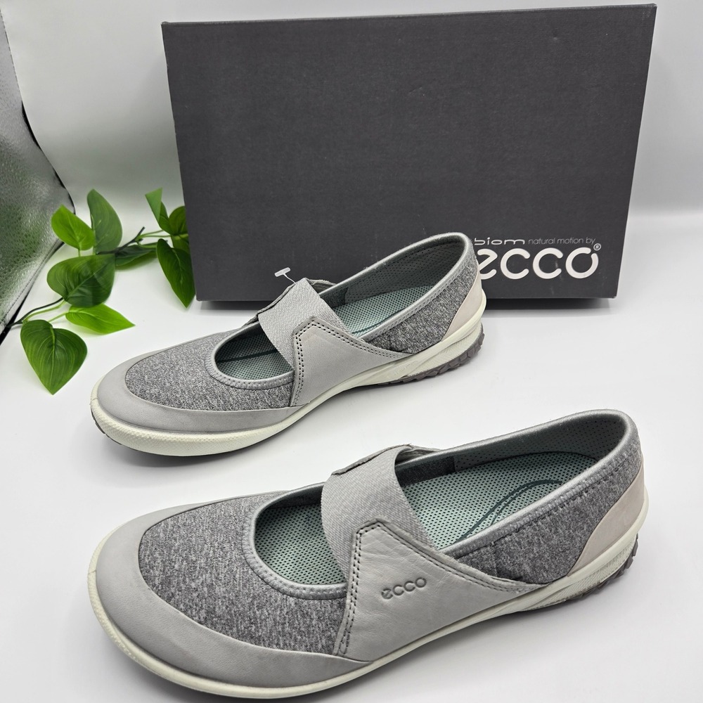 ECCO Biom Life Mary Jane Grey Comfort Walking Flats  WMS 8.5